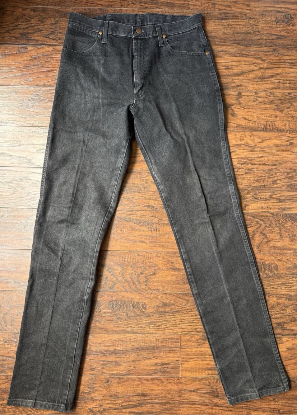 Wrangler Cowboy Cut Jeans 31x36 Black 1013MWZ Starched Men's Western Pants